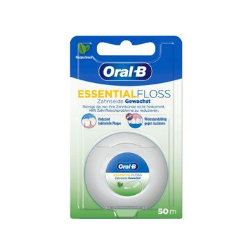 Oral B Fils dentaires Essential Floss Menthe ciré 50 mtr