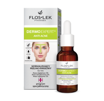 DERMO EXPERT® ANTI ACNE Normalizing acid peel night care - 30 ml - Floslek