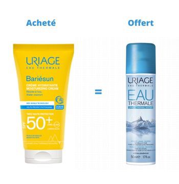 Bariesun Crème Hydratante Spf 50+ + Uriage Eau Thermale 50 Ml Offerte